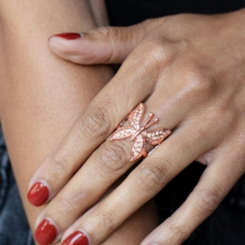 Copper Butterfly ring - Picture 2 of 2